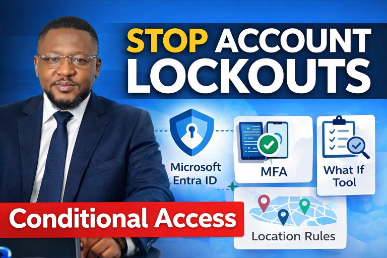 Microsoft Entra Conditional Access Explained: MFA, Location Controls, and the What If Tool (Full Lab Guide)